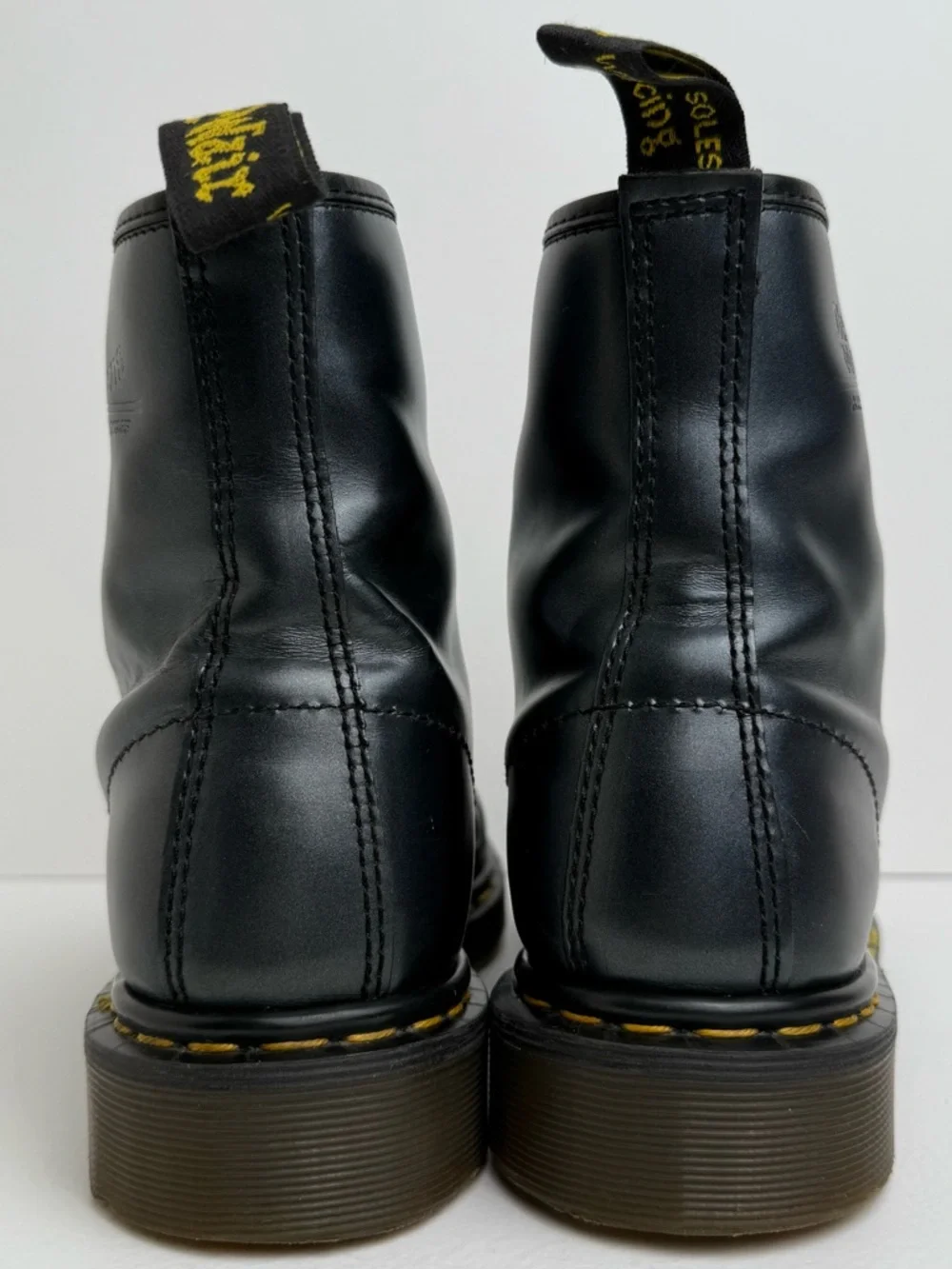 Vintage Dr. Martens England 1460 Metallic Graphite Shimmer Silver MIE Boots UK 9